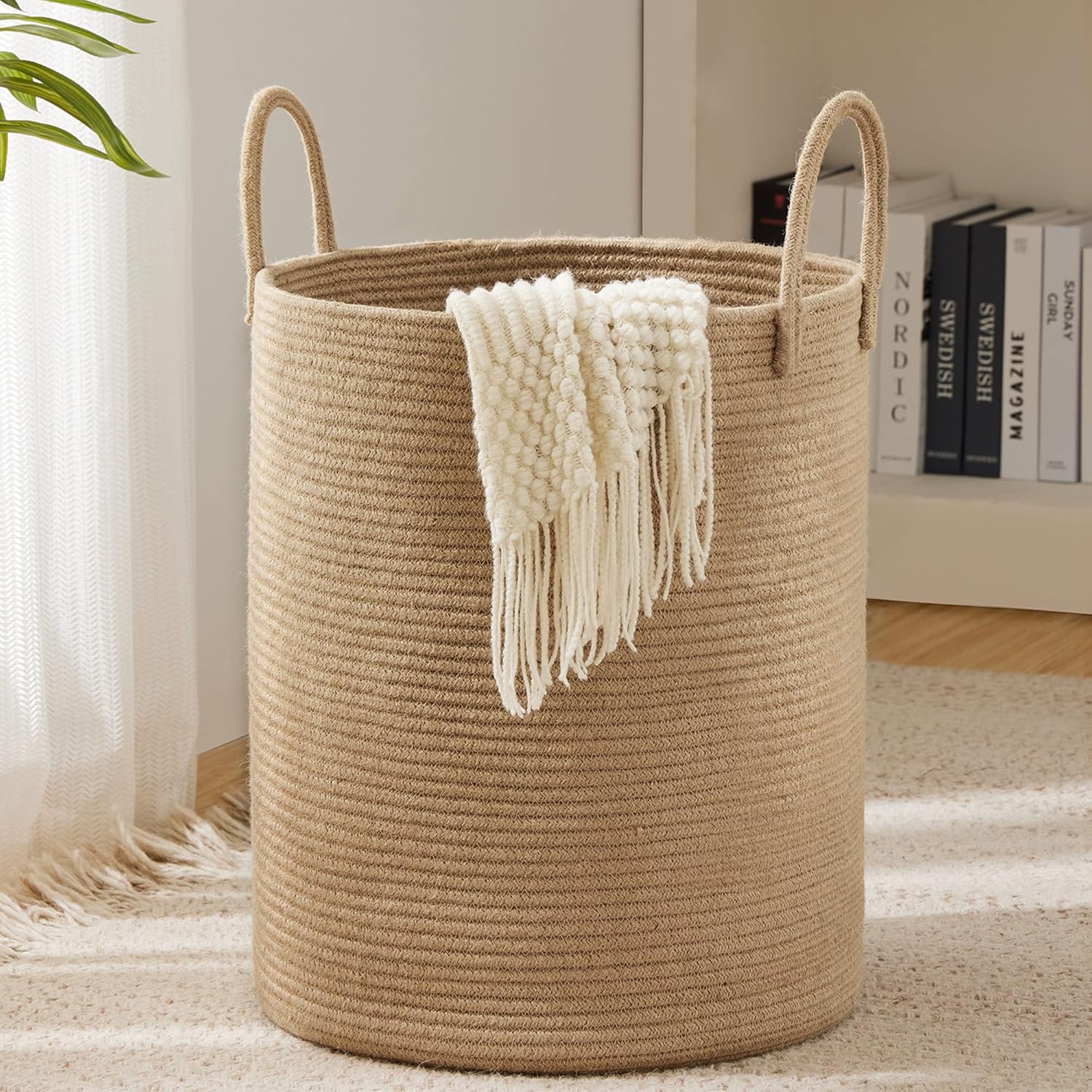 Sustainable Living Eco Friendly - Grand panier de rangement décoratif tressé
