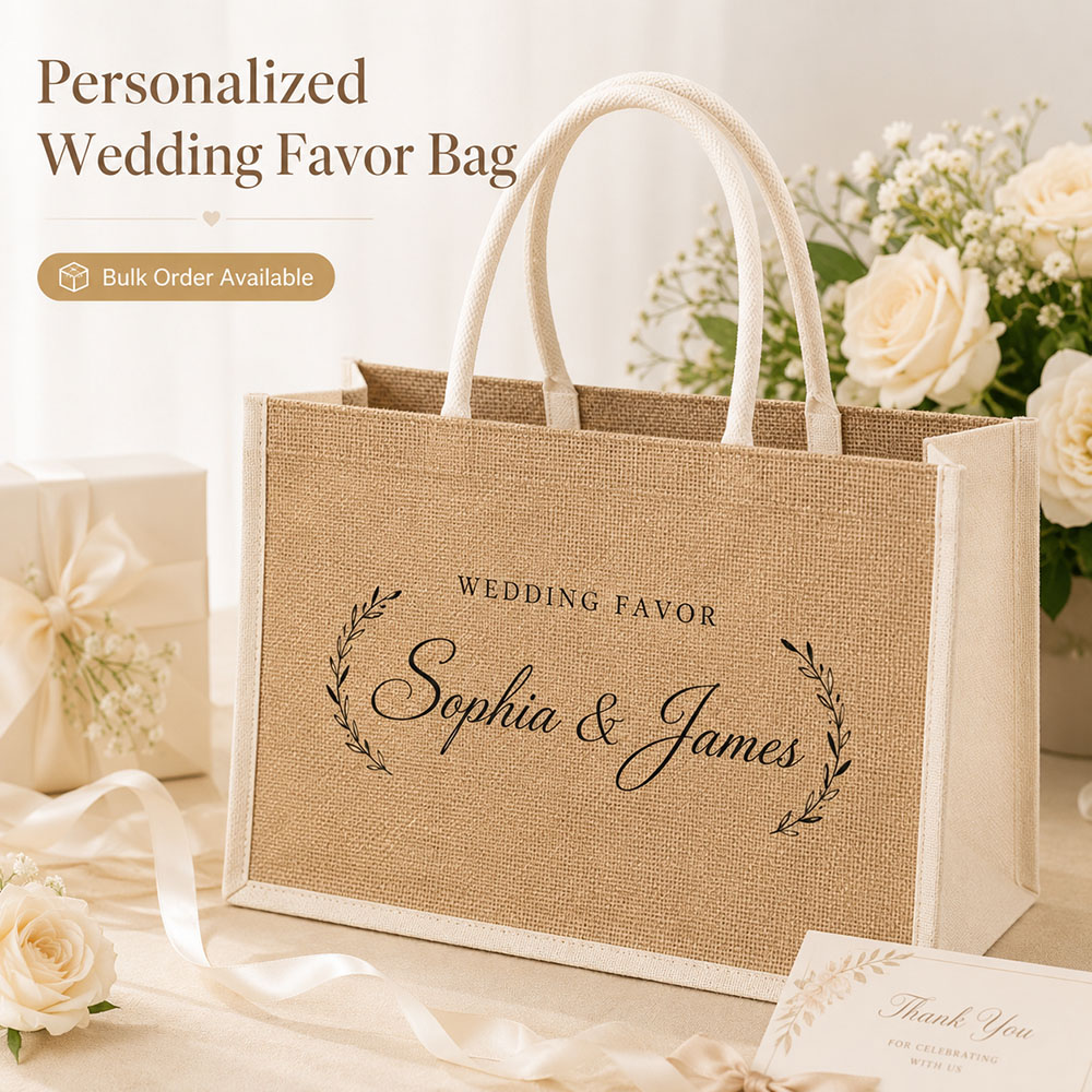 Sac cadeau de mariage personna - Linen Bag Bulk avis et prix